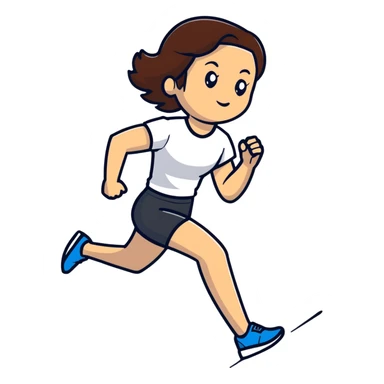 Michelle Monaghan running, athletic woman with brown hair sticker