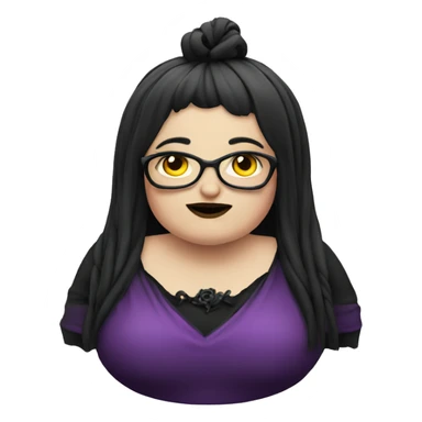 fat goth lady sticker