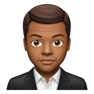 Chris Tucker with dark brown hair sticker