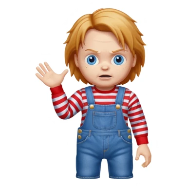 chucky shrugging sticker