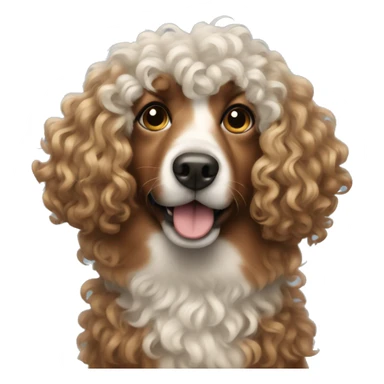 Dog with curly hair  sticker