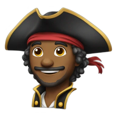 a happy pirate sticker