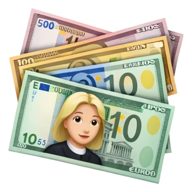 euro bills @emoji sticker
