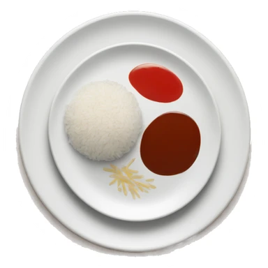 Plate with rice and ketchup  sticker