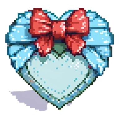 heart with a bow on the bottom sticker