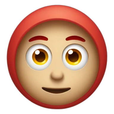 Emoji with red dry eyes sticker