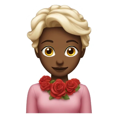 Faccina con 🌹in bocca sticker