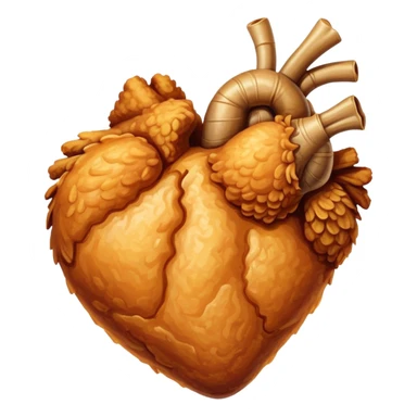 Fried chicken heart sticker