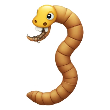 Worm doing the worm sticker