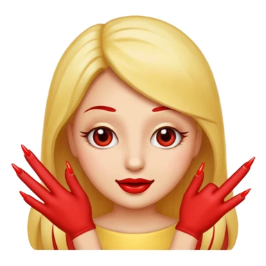 Sassy emoji with nails sticker
