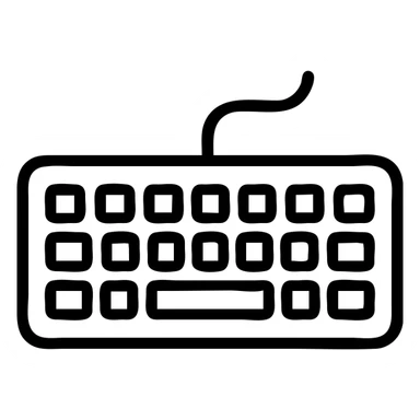 minimalist keyboard, transparent background sticker