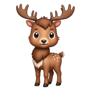 reindeer baby  cute, full body sticker