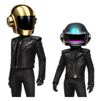 Daft punk robots as punks with mohawks sticker