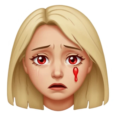 women crying hard sticker