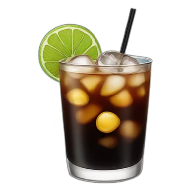 black russian cocktail sticker