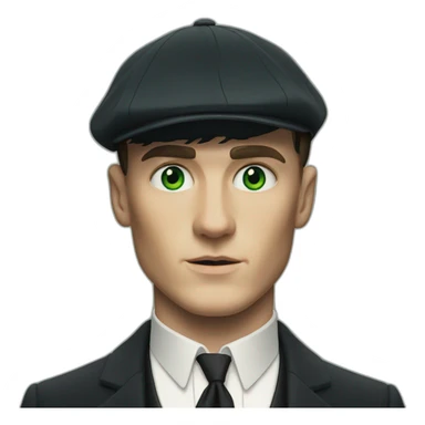 tommy shelby with green eyes sticker
