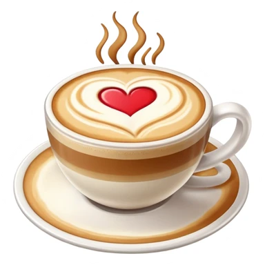latte with a heart design latte art sticker
