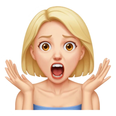 Hands around neck while screaming female sticker