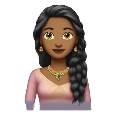 bangladesh princess long hair sticker