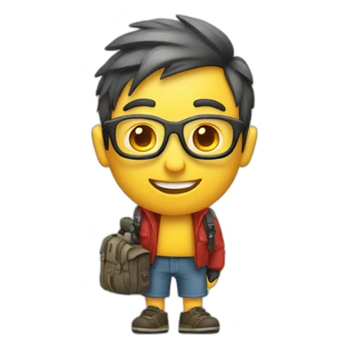 yandex travel planet with tourist sticker