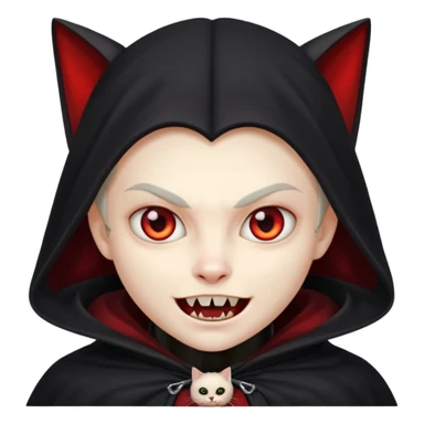 vampire with animal sticker
