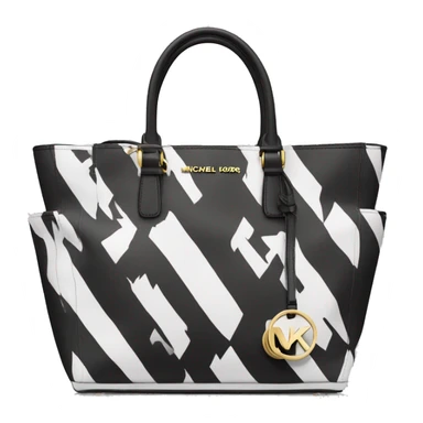 Black and white Michael Kors tote sticker