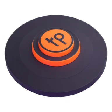 3D GO button with glowing effect sticker