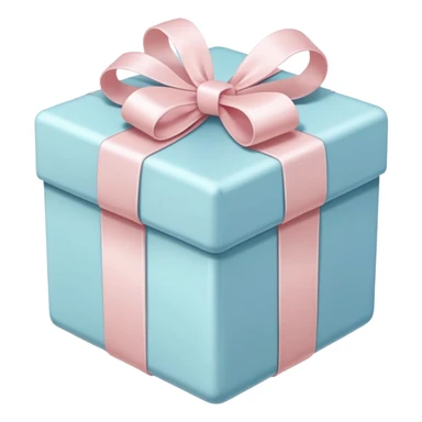 present pastel with white ribbon sticker