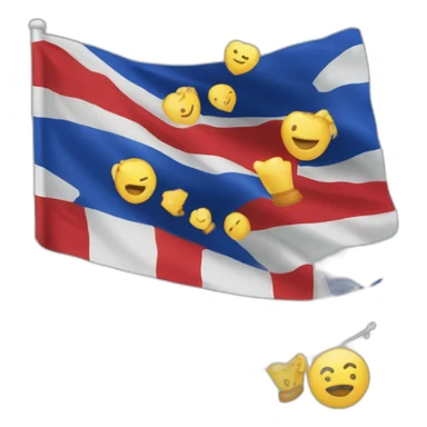 "congratulation Robert" text on a flag sticker