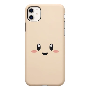 iPhone mobile cover, beige color, minimal aesthetic sticker