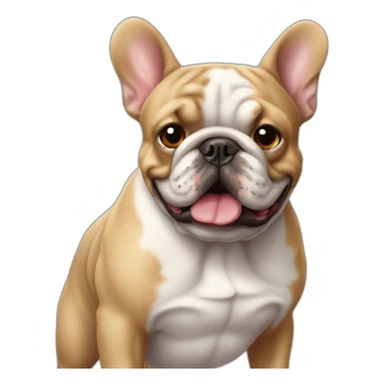 Bouledogue français qui se baigne sticker