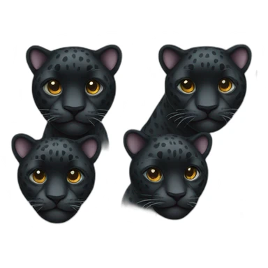 Black jaguar feline sticker