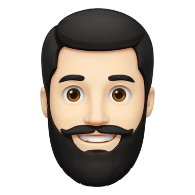 мужчина с белым тоном кожи и черными волосами и бородой sticker