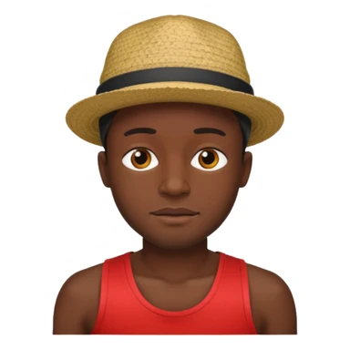 black guy with hat and red tank top sticker