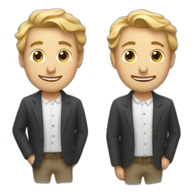 Deux hommes qui font la roulade sticker