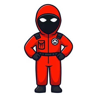 Squidgame guard red sticker