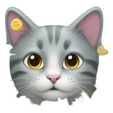 Paysage aves un chat dessue sticker