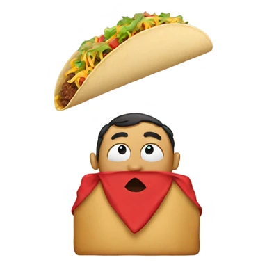 Taco wearing a red shirt sticker