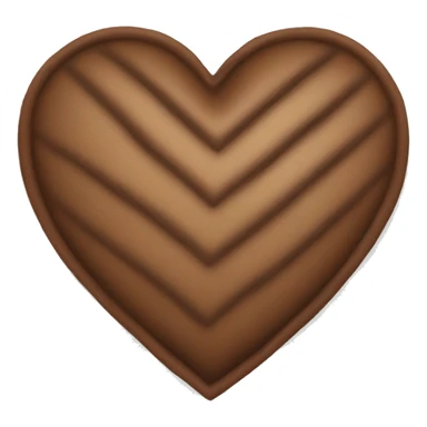 Brown heart  sticker