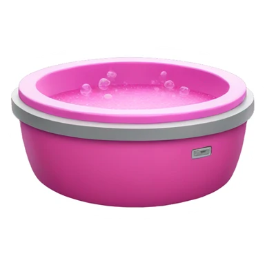 Pink hot tub with bubbles sticker