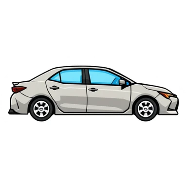 Modern Toyota Corolla car sticker