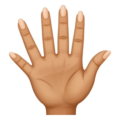 3 fingers sticking up thumb, pointer and middle fingers the rest are down just the hand counting to 3 sticker