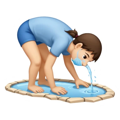 Someone crawling for water sticker
