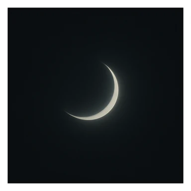 moonlight, minimal, crescent moon, dark background, subtle glow sticker