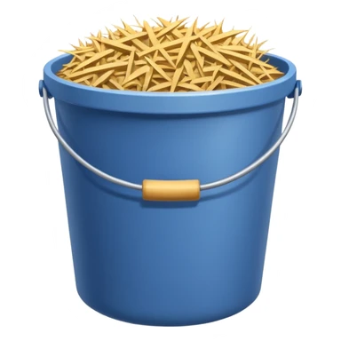 cow feed bucket object icon, bucket full of hay and grains, farm style, 3D cartoon, mobile game icon style, centered, clean background, no text, no watermark
 sticker