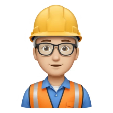 engineer, side view in a hard hat  sticker