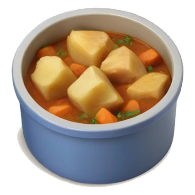 chicken chunk stew with cubed potatoes sticker