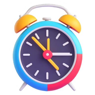 alarm icon in color #edd6a0, 3D style, bold, vibrant, simple sticker