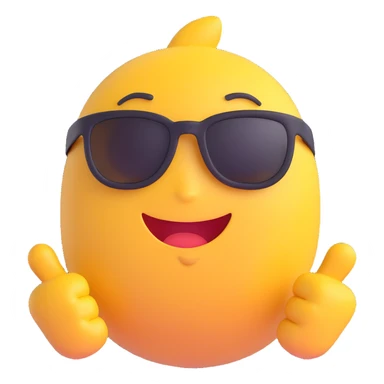 the concept of 'rizz' as a cool, confident, charismatic emoji, modern style sticker