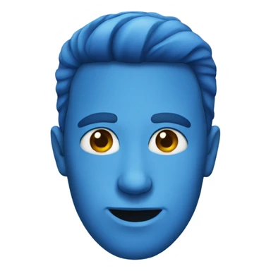 blue face  sticker